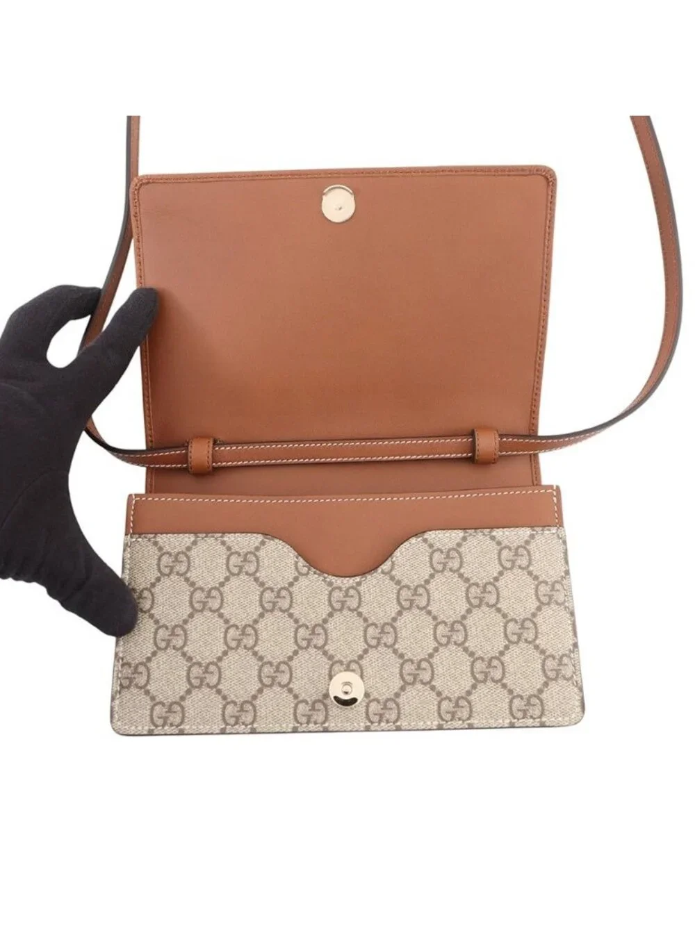 Gucci Shoulder Wallet GG Emblem Supreme Leather - Picture 5 of 10